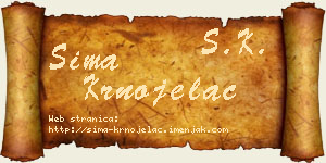 Sima Krnojelac vizit kartica